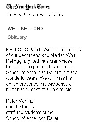 Whit
                    Kellogg - Obituary