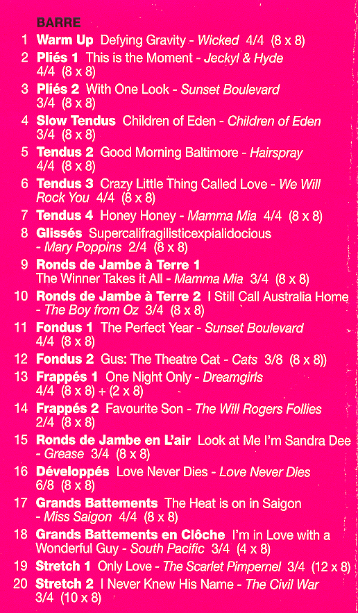 Barre
                  contents